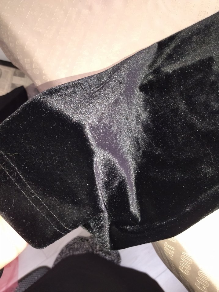 Siyah Parlak Süet Düğmeli Erkek Pantolon - Görsel 3