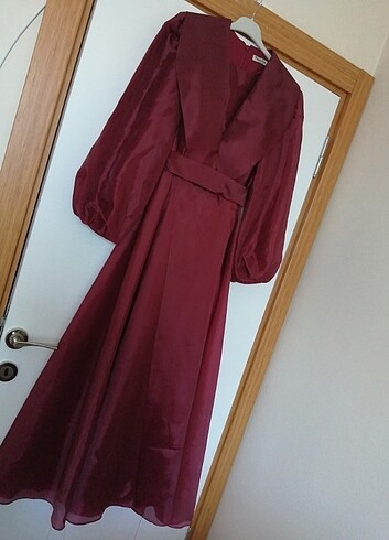 40 Beden bordo Renk TAFTA ABİYE 