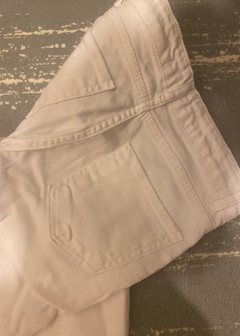 Diğer Zara Beyaz Midi Kot Pantolon