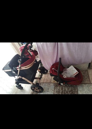 Bordo Bebek Arabası ve Oto Koltuğu
