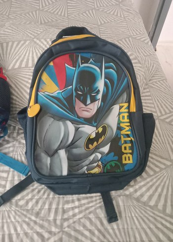 Beden Renk Çocuklar için Renkli Batman ve Spider-Man Okul Çantaları