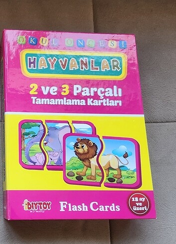 hayvanlar 2 3 parçalı tamamlama kartları.