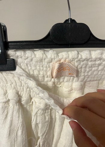 Beymen Naia Volanlı Beyaz Keten Mini Etek