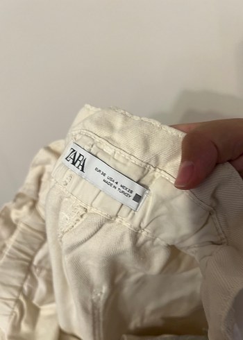 36 Beden beyaz Renk Zara Kadın ekru kot