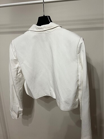 l Beden beyaz Renk Zara crop blazer