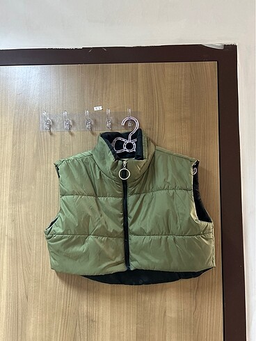 m Beden Crop Şişme yelek