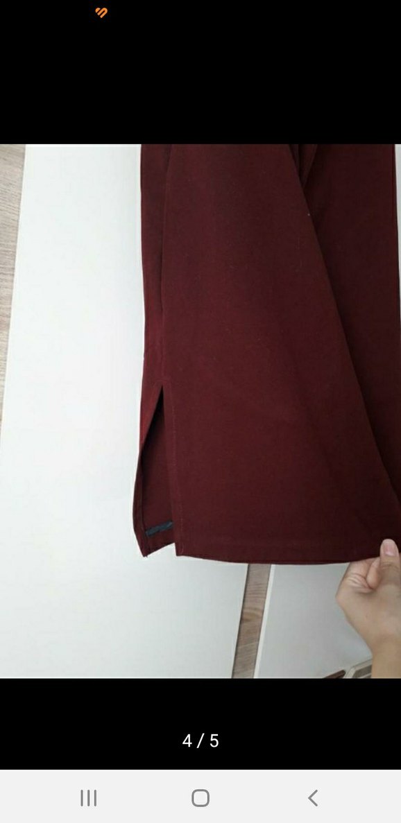 Bordo Süet Drapeli Kolsuz Midi Yelek - Görsel 4