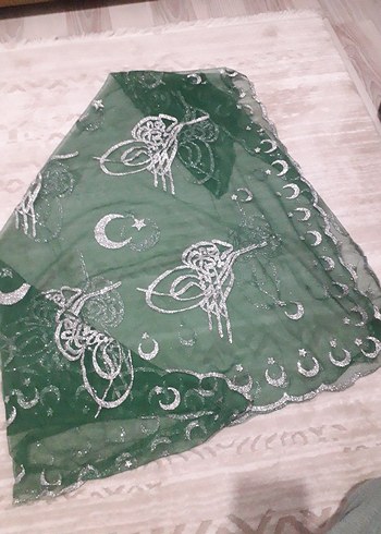 Kırmızı Dantel Detaylı Kadın Şal - Görsel 2