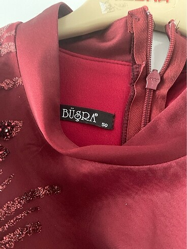 50 Beden Bordo abiye