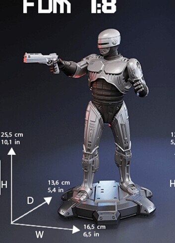 25cm Gambody RoboCop Baskı BOYASIZ 