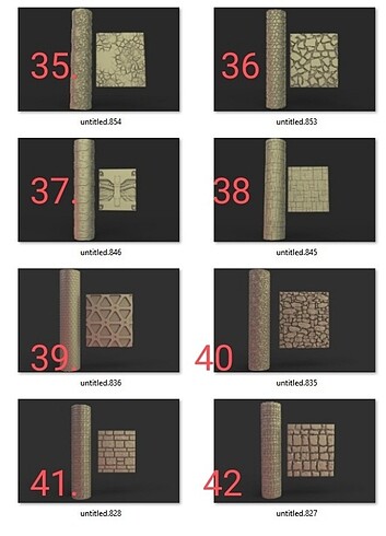 42 Adet altlık/desen rulosu 100mm