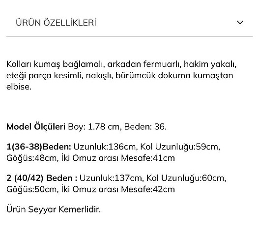 36 Beden beyaz Renk Fahhar Elbise