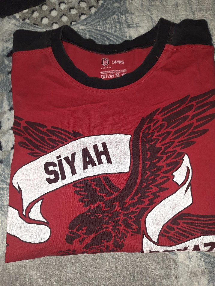 Kırmızı Erkek Çocuk Baskılı Uzun Kollu pijama üstü - Görsel 2