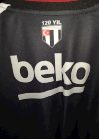 Erkek Siyah V Yaka Kısa Kollu Baskılı Forma - Görsel 4