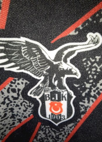 Erkek Siyah V Yaka Kısa Kollu Baskılı Forma - Görsel 8