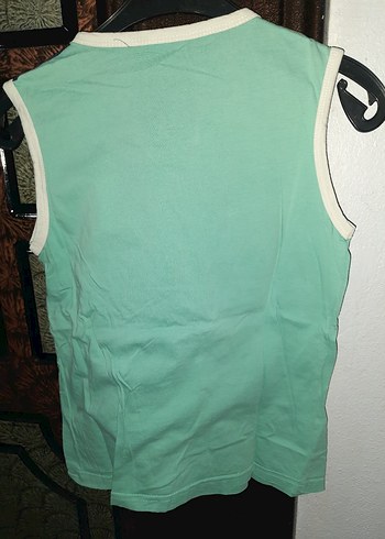 Erkek Çocuk Yeşil Baskılı Kolsuz Tişört - Görsel 2