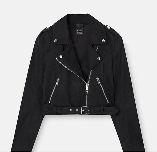 Pull and Bear Pull&bear nubuk siyah ceket