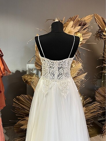 Özel dikim beyaz abiye/gelinlik - Görsel 4