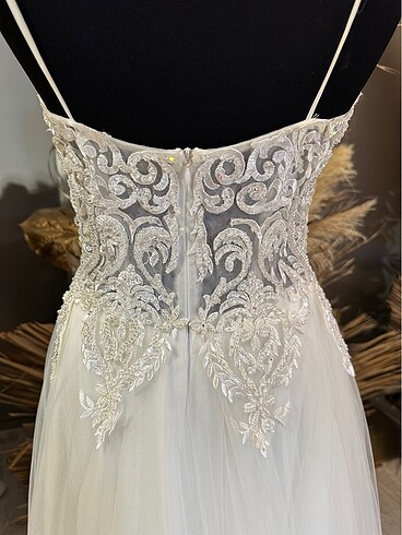 Özel dikim beyaz abiye/gelinlik - Görsel 6