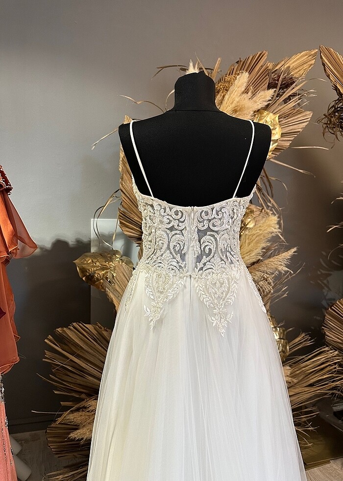 Özel dikim beyaz abiye/gelinlik - Görsel 4