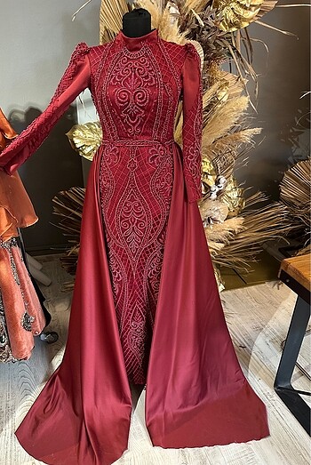 Bordo nişanlık/kınalık