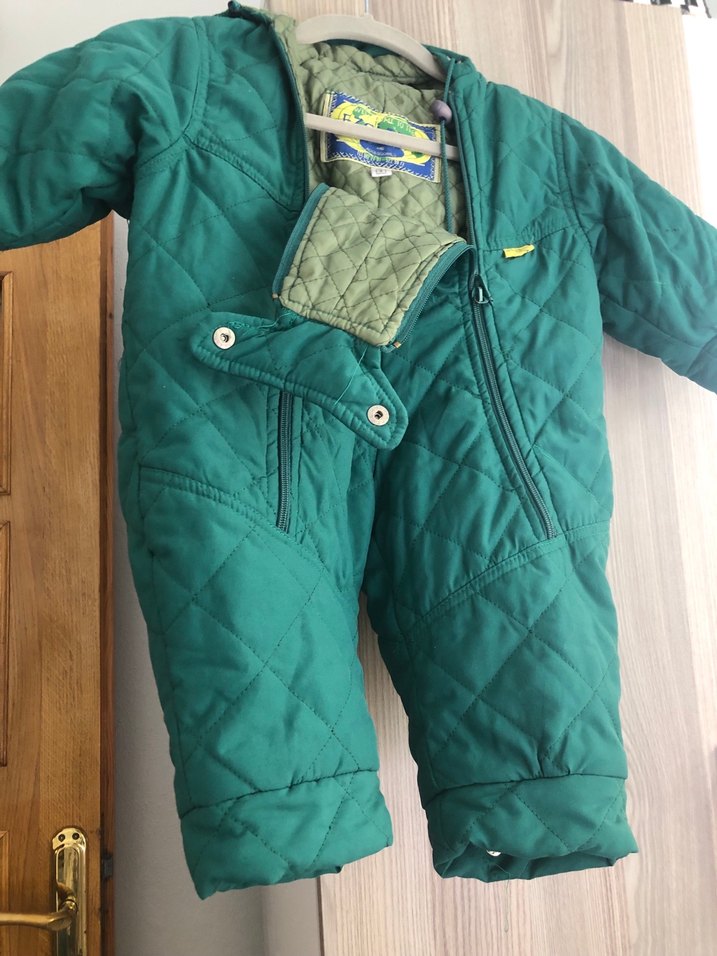 Parlak Yeşil Fermuarlı Bebek Tulumu - Görsel 2