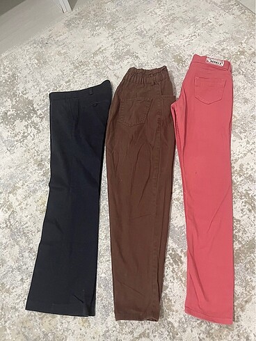12-13 Yaş Beden 3 adet pantolon