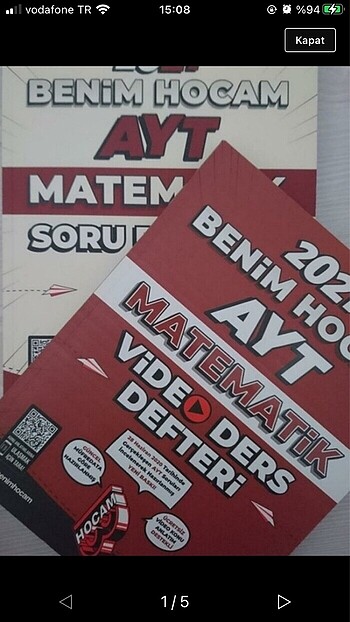 AYT MATEMATİK BENİM HOCAM