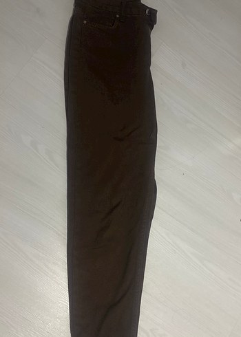 Kahverengi Kadın Midi Boy Kemerli Pantolon