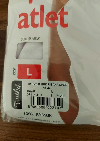 l Beden Erkek Spor Atlet Beyaz