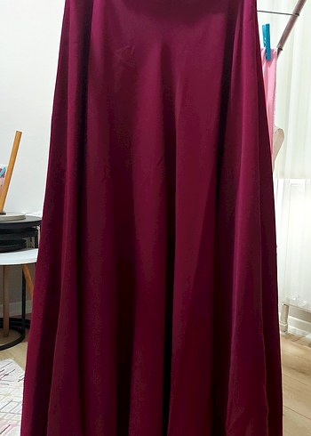 40 Beden bordo Renk Uzun Kadın Takım Elbise Çiçek Desenli