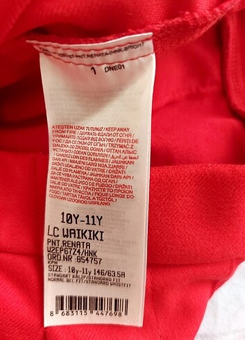 10 Yaş Beden Unisex pantolon 