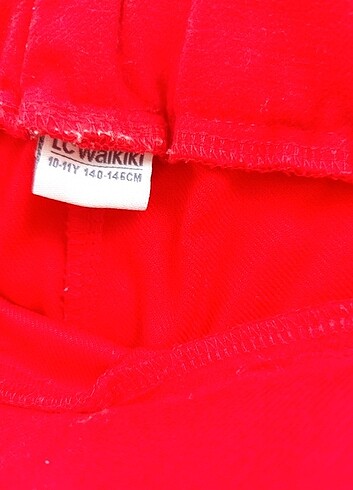 10 Yaş Beden kırmızı Renk Unisex pantolon 
