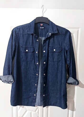 Jean gömlek unisex