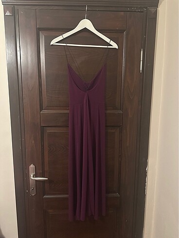 Diğer QU STYLE Mürdüm Yırtmaçlı Elbise