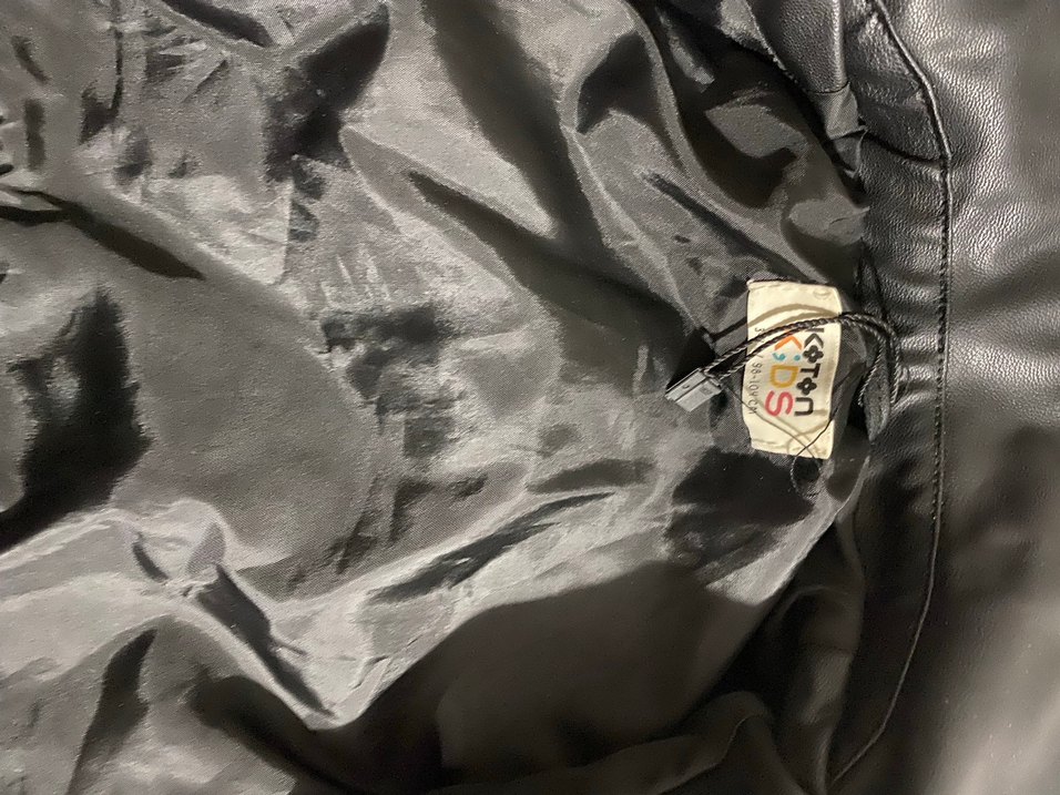 Siyah Deri Biker Ceket 3 - 4 Yaş - Görsel 3