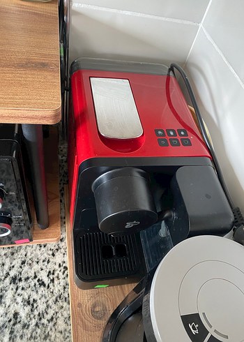 Kırmızı Mini Kahve Makinesi - Görsel 3