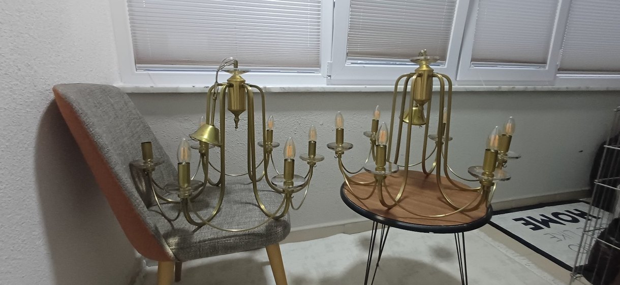 piriç avize 6 kol E27 duylu - Görsel 3