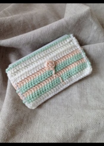 El Örgüsü Kadın Cüzdanı - Çok Renkli 2 Bölmeli - Görsel 11