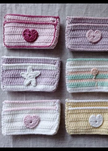 El Örgüsü Kadın Cüzdanı - Çok Renkli 2 Bölmeli - Görsel 6