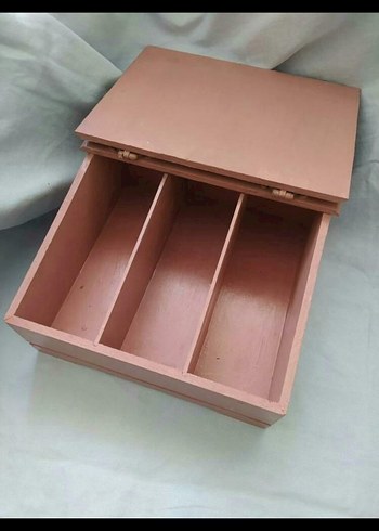 Ahşap Makyaj Organizer Kutusu - Görsel 2