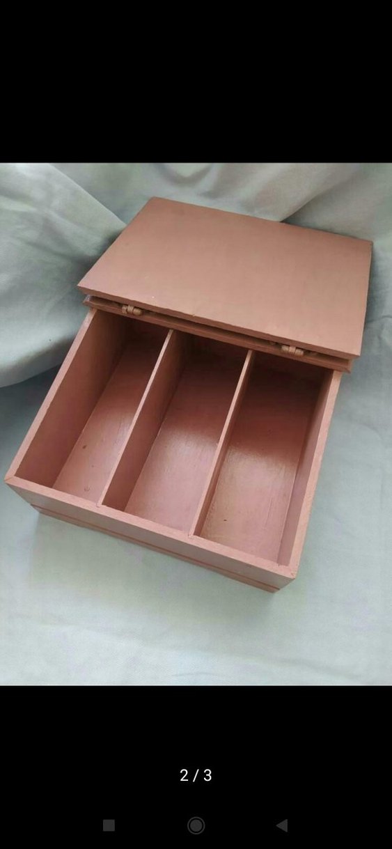 Ahşap Makyaj Organizer Kutusu - Görsel 2