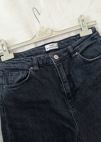 Kadın Koyu Gri Jean - Görsel 5