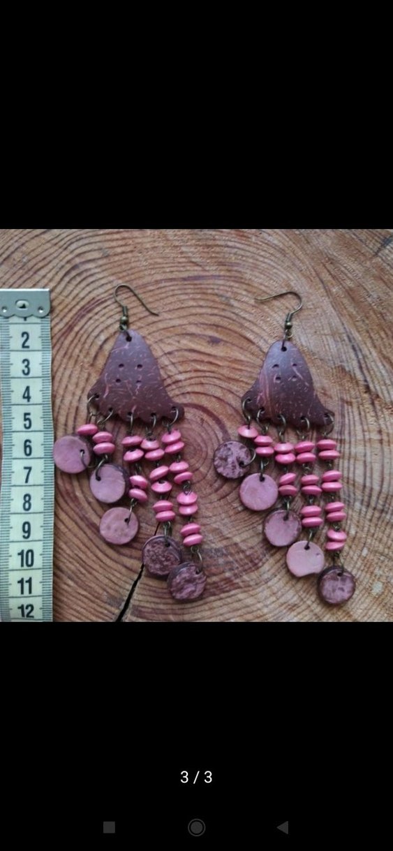 Pembe Boncuklu Bohem Küpe - Görsel 3