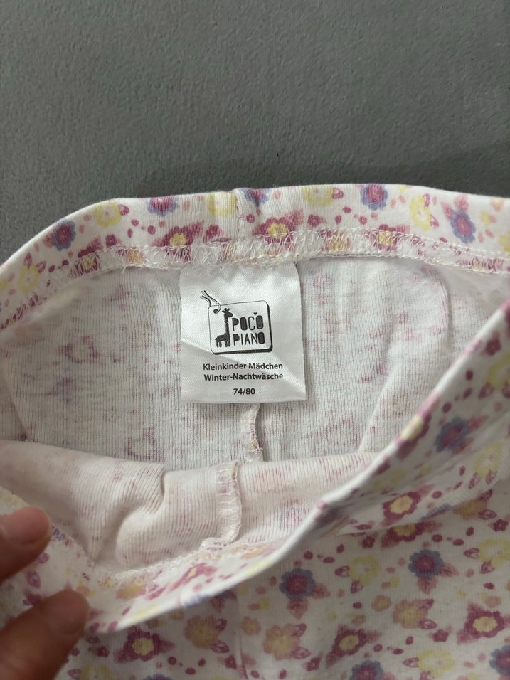 Kız Çocuk Desenli Pamuklu Tayt Seti - Görsel 2