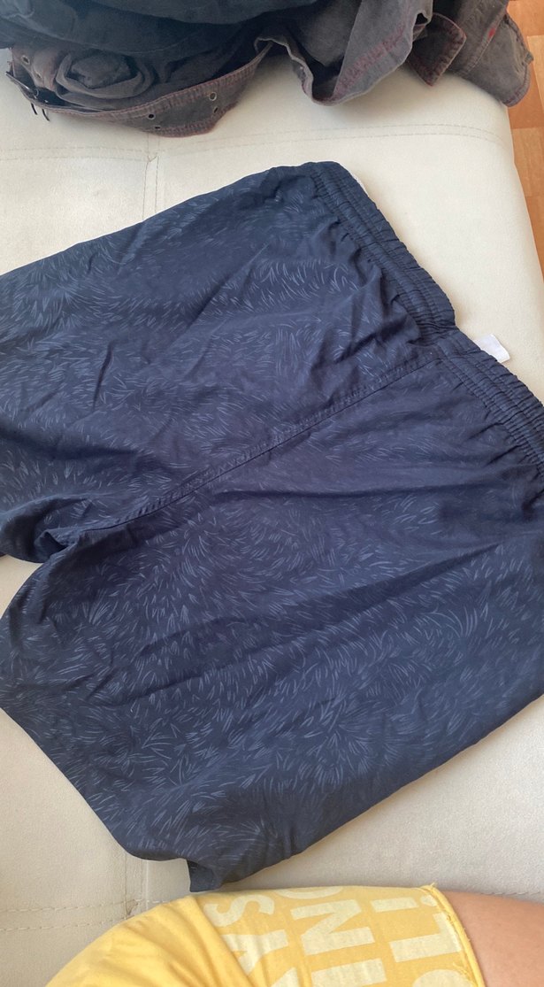 Düğmeli Erkek Mini Mayo Şort Gri Mavi - Görsel 2