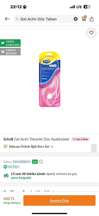 Gel activ tabanlık