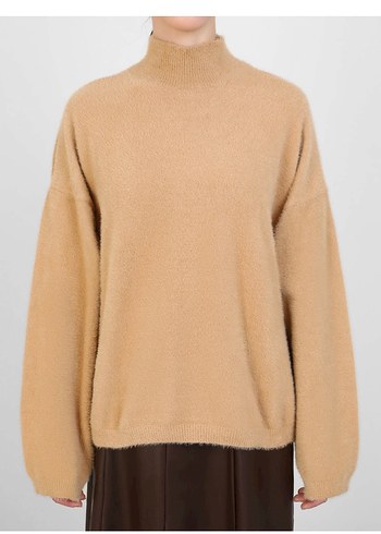 diğer Beden Bej Yumuşak Dokulu Kadın Sweatshirt