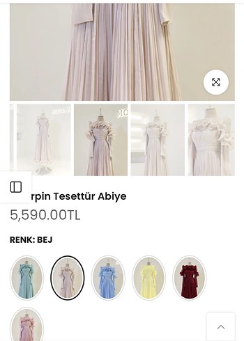 Uzun Kollu Beyaz İşlemeli Abiye Elbise - Görsel 4