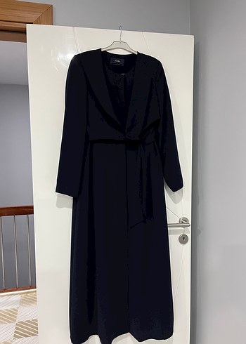 Lacivert Uzun Kollu Kadın Elbise - Görsel 3